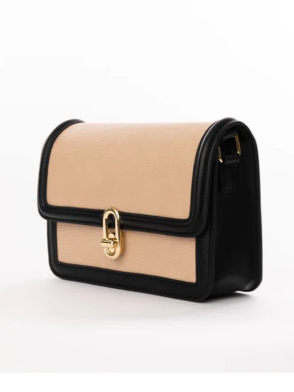 NWT’S Jules Kae Mia Crossbody Bag Beige and Black with Gold Hardware